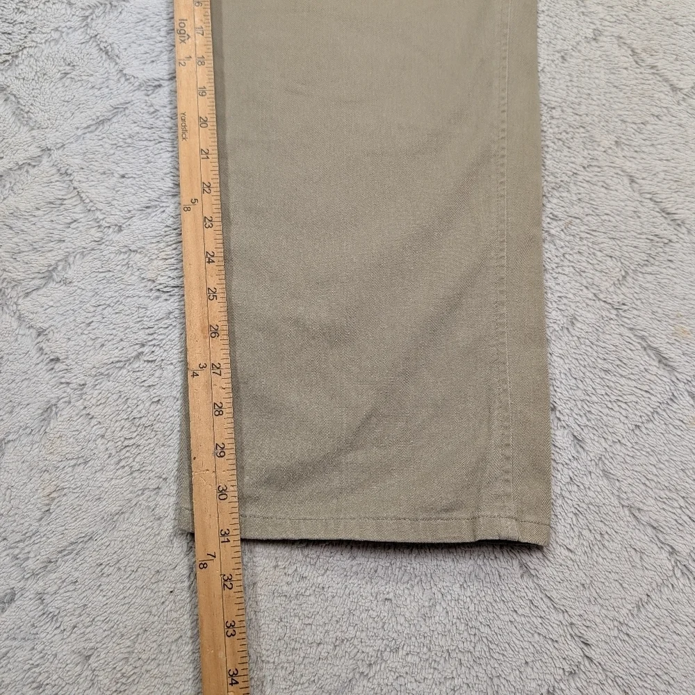 Vtg Polo Ralph Lauren Pants Mens 34x31 Beige Chino Pleated Cotton Twill 90s Prep